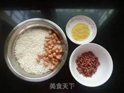 Make Red bean, peanut and candied date rice dumplings step 0