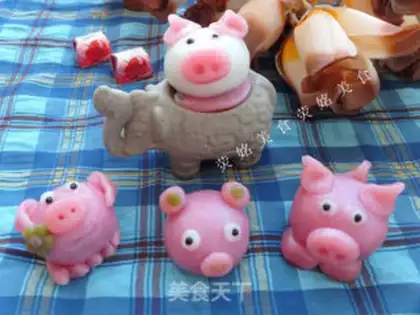 Make Cute pig pig glutinous rice dumplings step 15