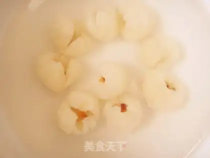 Make Iced milk lychee shrimp balls step 4
