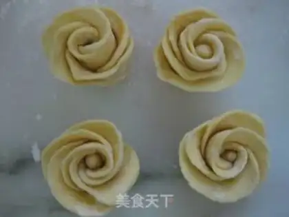 Make Yellow rose steamed buns step 9