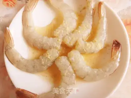 Make Iced milk lychee shrimp balls step 6