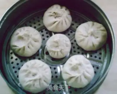 Make Bean residue apricot mushroom vegetarian bun step 12