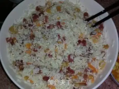 Make Stewed glutinous rice with pig large intestine step 2