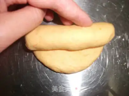 Make Pumpkin hot dog bread step 5