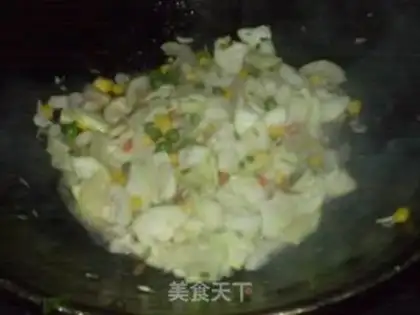 Make Fried miscellaneous vegetables bloom at night step 5