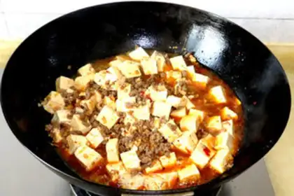 Make mapo tofu step 9