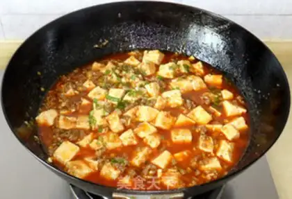 Make mapo tofu step 12