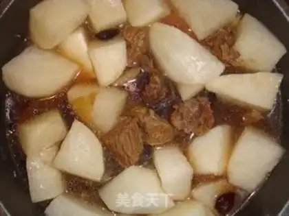 Make Braised beef brisket with white radish step 6