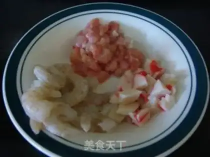 Make Yellow cloth egg mixed rice step 0