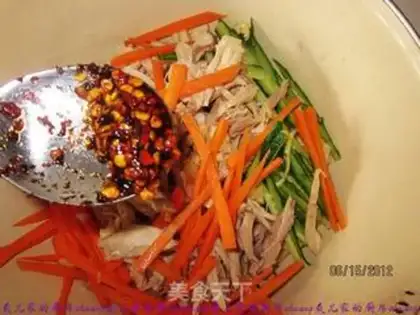 Make Shredded chicken with tofu bamboo step 4
