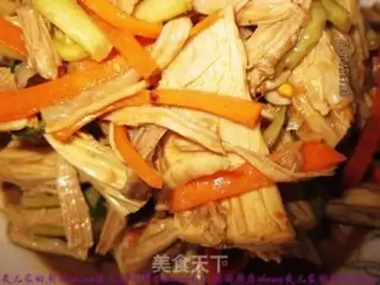Make Shredded chicken with tofu bamboo step 10