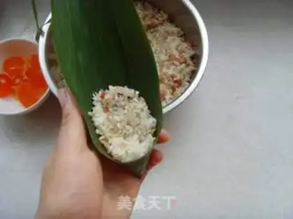 Make Oatmeal egg yolk rice dumplings step 6