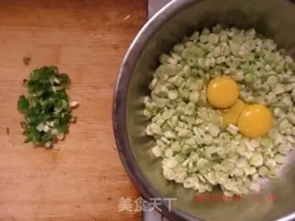 Make lentil egg cake step 2
