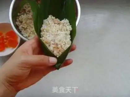 Make Oatmeal egg yolk rice dumplings step 8
