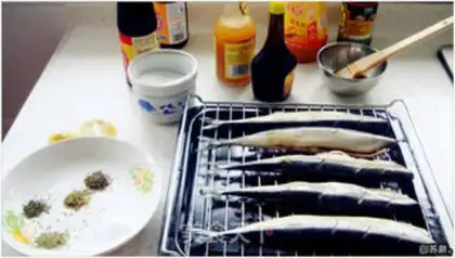 Make Roasted saury step 4