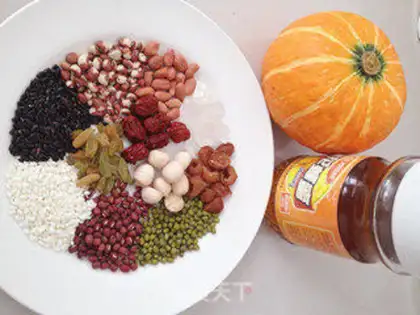 Make Pumpkin Eight Treasures Rice step 0