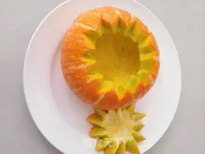 Make Pumpkin Eight Treasures Rice step 4