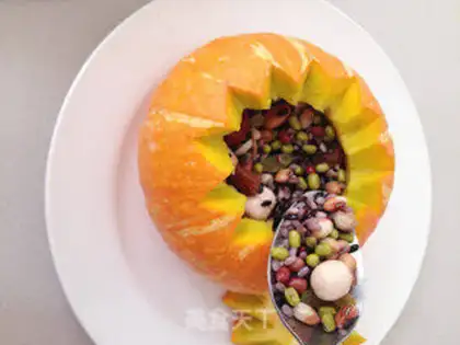 Make Pumpkin Eight Treasures Rice step 6