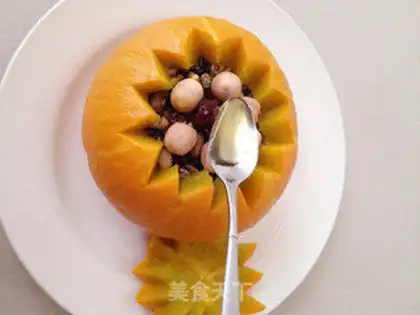 Make Pumpkin Eight Treasures Rice step 9