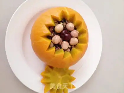 Make Pumpkin Eight Treasures Rice step 10