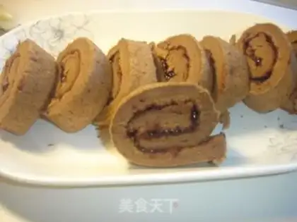 Make Chocolate blueberry cake roll step 11