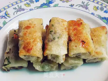 Make Pan-fried spring rolls step 6