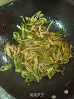 Make green pepper meat step 3