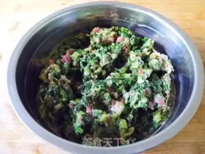 Make Fried buns with cabbage and willow leaves step 9
