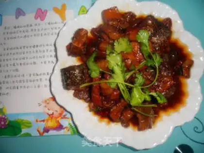 Make Braised salted fish with pork belly step 4