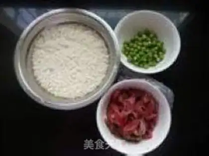 Make Pea and fresh meat rice dumplings step 0