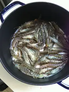Make Baked shrimp in snow step 5