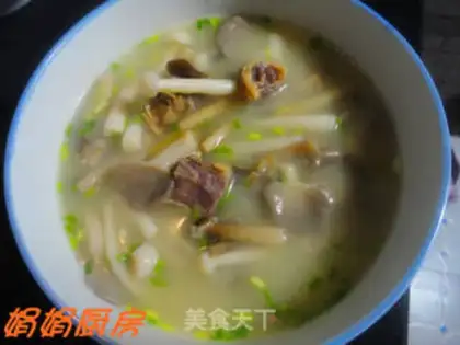 Make Salted duck leg and mushroom soup step 9