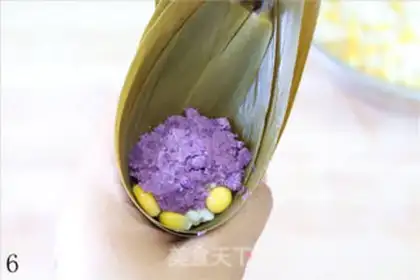 Make Purple sweet potato and corn-flavored rice dumplings step 5