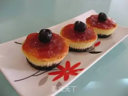 Make Black and white jam cheese cake step 14