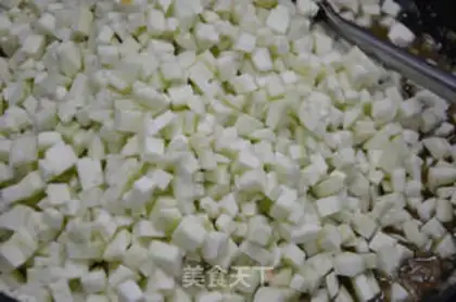 Make Diced eggplant meat sauce noodles stewed step 6
