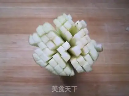 Make Chrysanthemum eggplant step 3