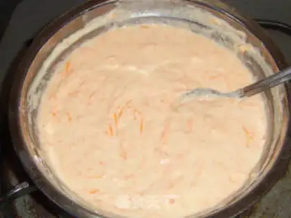 Make carrot whole wheat soybean milk cake step 5