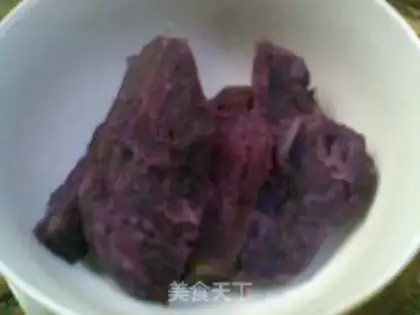 Make Purple sweet potato glutinous rice balls step 2