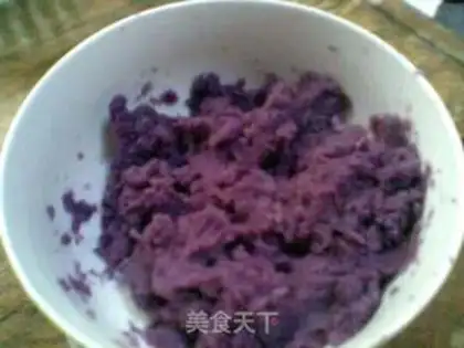 Make Purple sweet potato glutinous rice balls step 3
