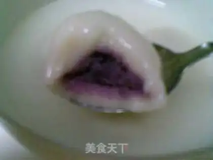 Make Purple sweet potato glutinous rice balls step 9