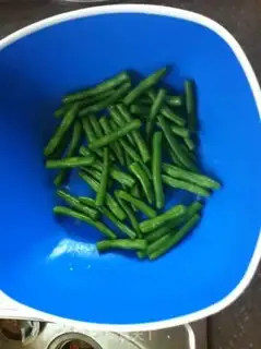 Make Minced pork, olive, green beans step 4