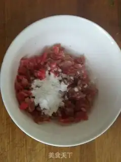 Make Minced pork, olive, green beans step 5