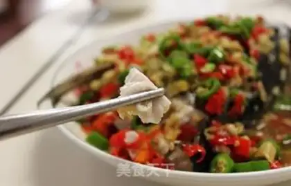 Make chopped pepper fish head step 12