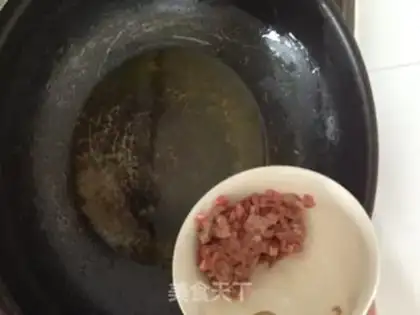 Make Minced pork, olive, green beans step 10