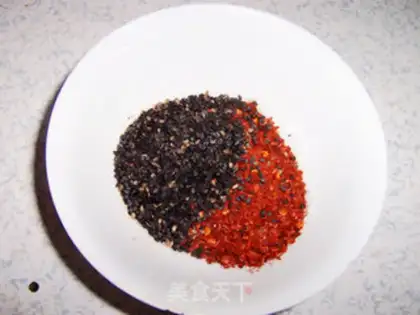 Make red oil belly silk step 4