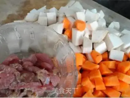 Make Mushroom scallop porridge step 1