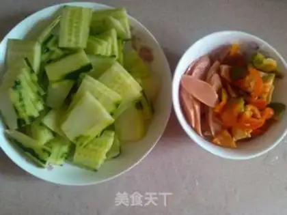 Make cucumber ham step 1