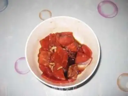 Make Stir fried beef with bitter gourd and bean drum step 2