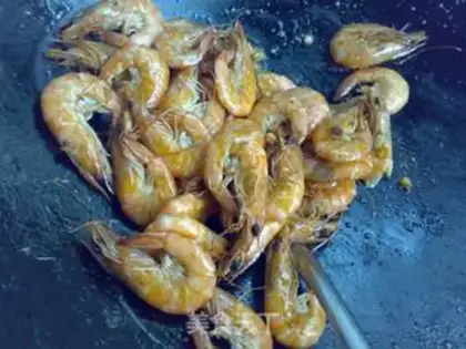 Make Garlic chicken shrimp step 7