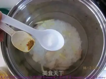 Make abalone porridge step 1
